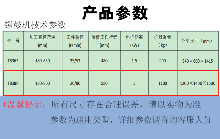 鏜鼓機技術(shù)參數(shù)